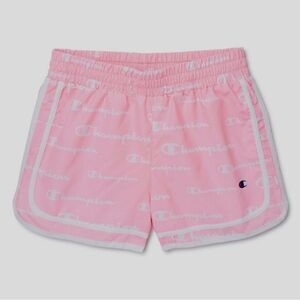 Champion Girls Toddler Kids Pink Lined Lightweight Athletic Logo Shorts. 2. 2T.
